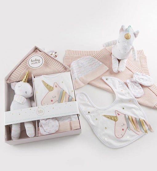Simply Enchanted Unicorn 5 pc Baby Gift Set